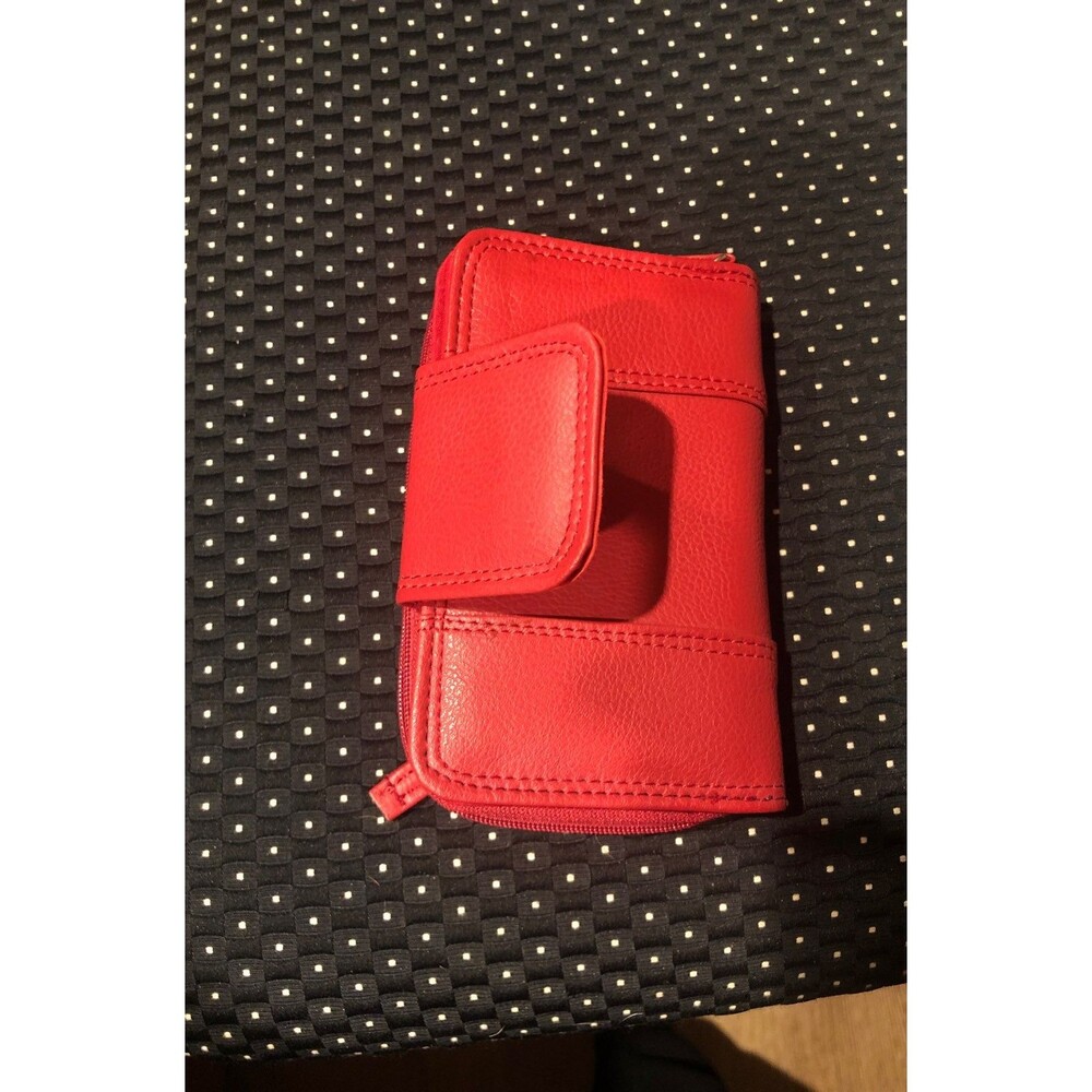 Womens Wallet Red genuine leather